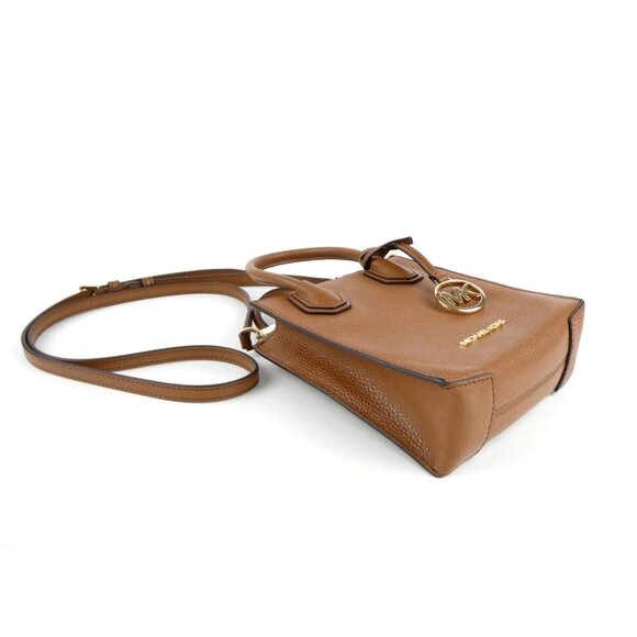 Michael Kors Mercer Luggage Extra Small Pebbled Leather Crossbody - Picture 2 of 12